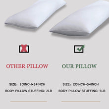 Load image into Gallery viewer, Full Size Body Pillow Insert for Side Sleepers and Pregnancy, 21x54 Inches (White) - Awesling