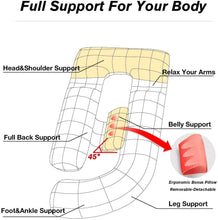 Load image into Gallery viewer, 60 Inch Detachable Pregnancy Body Pillow with Jersey and Velvet Cover (Blue Grey) - Awesling