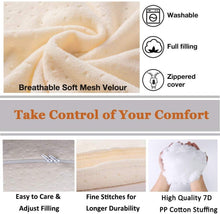 Load image into Gallery viewer, U Shaped Full Body Pregnancy Pillow with Velour Cover (Yellow) - Awesling