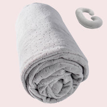 Load image into Gallery viewer, C Shaped Replacement Pillowcase for Pregnancy Pillow with Zipper (Grey) - Awesling