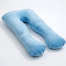 Load image into Gallery viewer, U Shaped Velour Pillowcase, Fit 55”x31” Full Body Pregnancy Pillow - Awesling