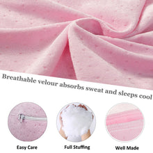 Load image into Gallery viewer, C Shaped Full Body Pregnancy Pillow with Velour Cover (Pink) - Awesling