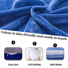 Load image into Gallery viewer, Full Size Body Pillow for Side Sleepers with Velvet Cover, 21x54 Inches (Blue Grey) - Awesling