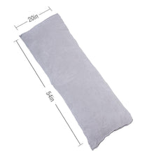 Load image into Gallery viewer, Full Size Body Pillow for Side Sleepers with Velour Cover (Gray) - Awesling
