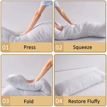 Load image into Gallery viewer, Full Size Body Pillow Insert for Side Sleepers and Pregnancy, 21x54 Inches (White) - Awesling
