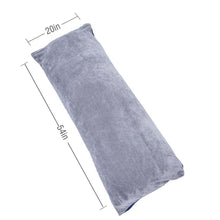 Load image into Gallery viewer, Full Size Body Pillow for Side Sleepers with Velvet Cover, 21x54 Inches (Blue Grey) - Awesling
