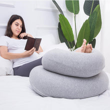 Load image into Gallery viewer, C Shaped Full Body Pregnancy Pillow with Jersey Cover (Gray) - Awesling
