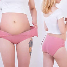 Load image into Gallery viewer, AWESLING Women’s Under Bump Maternity Underwear, Cotton Pregnancy Postpartum Panties
