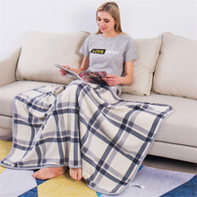 Load image into Gallery viewer, Lightweight Warm Super Soft Sherpa Fleece Wearable Plush Throw Blanket (White) - Awesling
