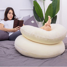 Load image into Gallery viewer, C Shaped Full Body Pregnancy Pillow with Velour Cover (Yellow) - Awesling
