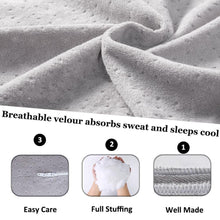 Load image into Gallery viewer, C Shaped Full Body Pregnancy Pillow with Velour Cover (Gray) - Awesling
